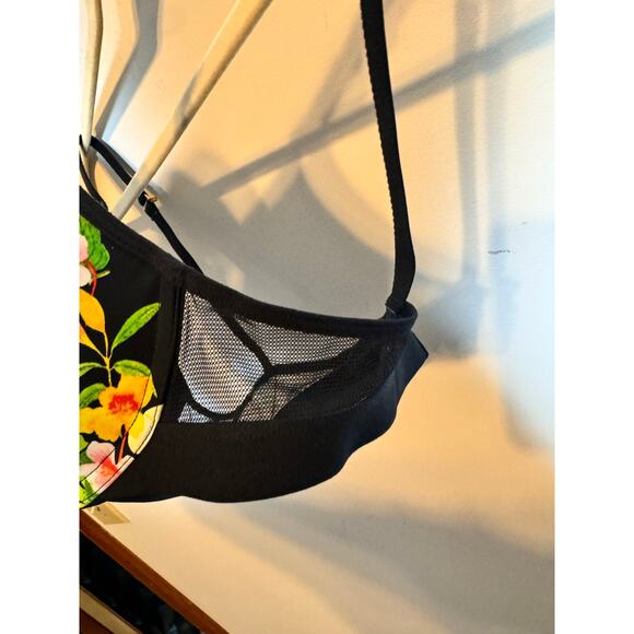 Lively Women's Size 34B Black Floral Print Lightly Lined Bra NWOT - Picture 3 of 9
